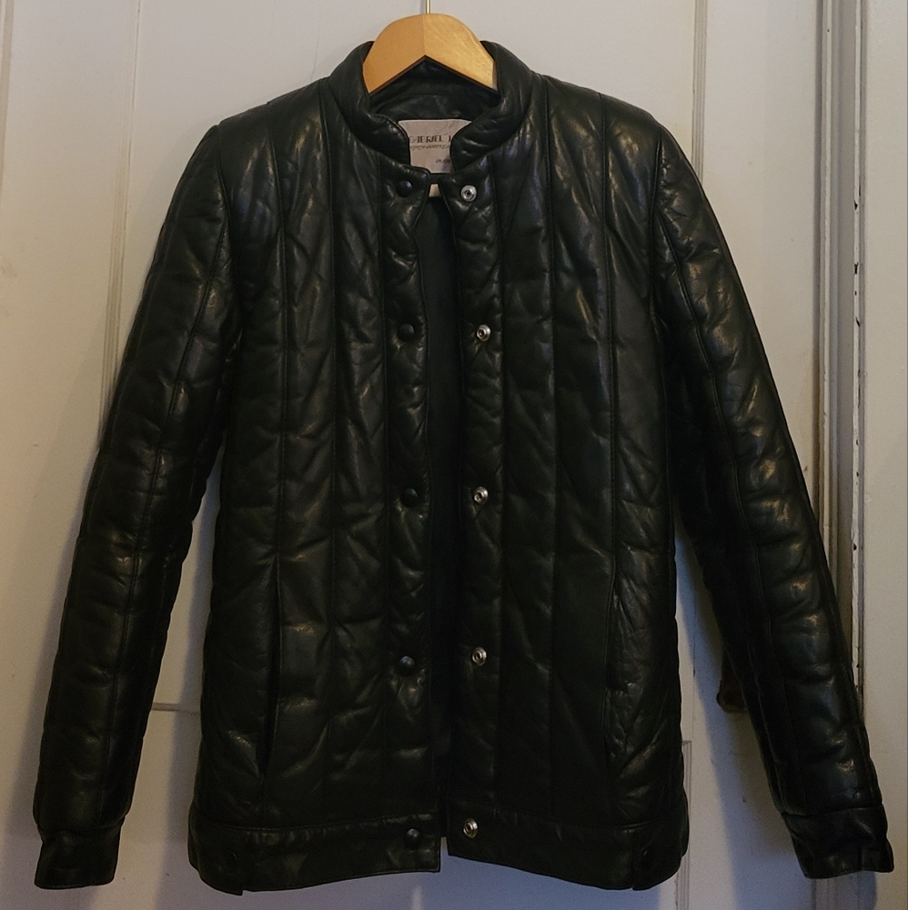 Vintage silk-lined Leather Jacket